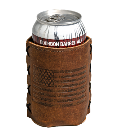 American Flag Leather Can/Bottle Koozie