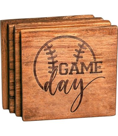 Baseball Game Day Coaster Set