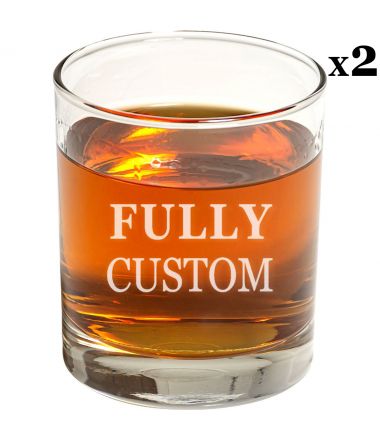 Customize Whiskey Glasses - Set of Two - Unique Gifts