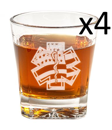 EMS Whiskey Glasses - Set of Four