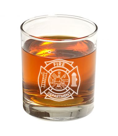 Firefighter Engraved Exquisite Whiskey Glass (Set of Two)