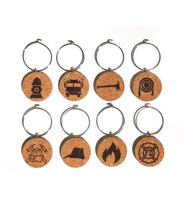 Firefighter Wine Charms