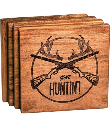 Gone Hunting Father's Day Coaster Set
