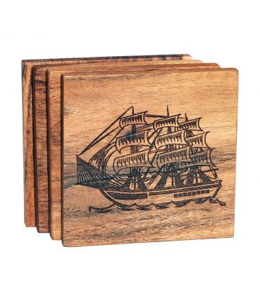 Nautical Ship/Sailboat Coaster Set