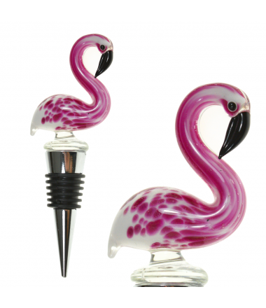 Flamingo Glass Wine Stopper