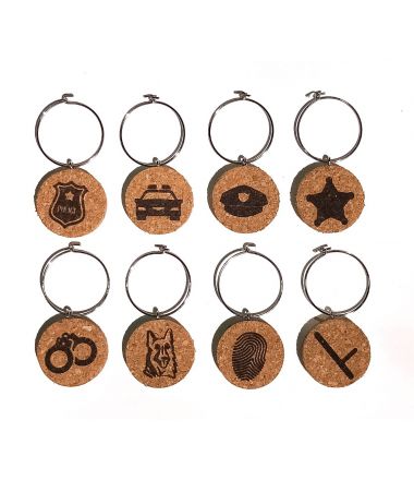 Police Wine Charms