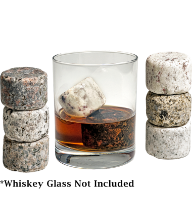 Set of Six Large Whiskey Stones