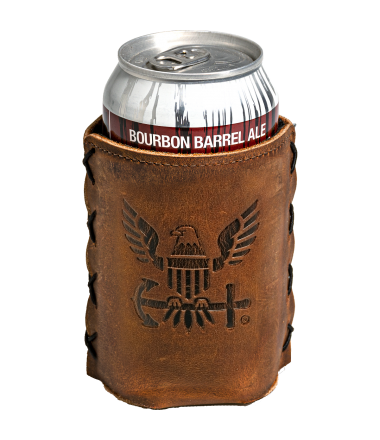 US Navy Leather Can/Bottle Koozie