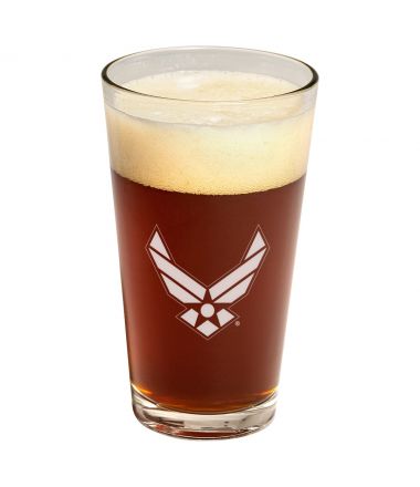 Air Force Pint Glass - Engraved (Set of Two)