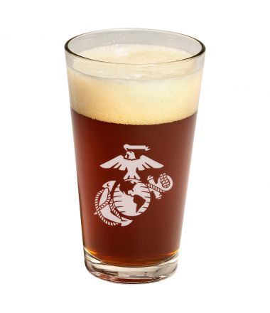 Marine Corps Pint Glass - Engraved (Set of Two)